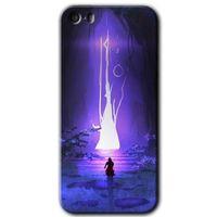MRCİLETİSİM iPhone 5s Kılıf HD Desen Baskılı Arka Kapak + Temperli Cam - Wanderer Silhouette