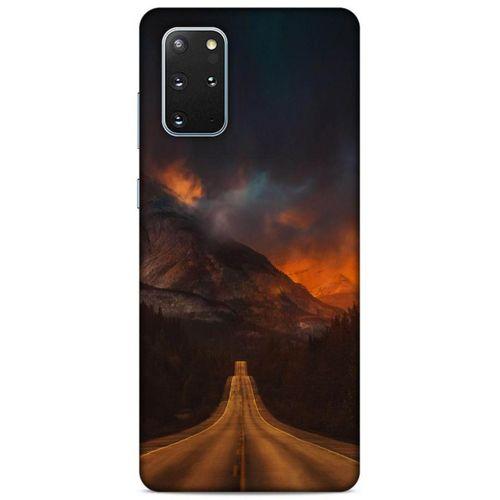 Lopard Samsung Galaxy S20 Plus Uyumlu Kılıf Gece'S (47) Crystal Flex Kılıf Kızıl Yol