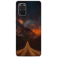 Lopard Samsung Galaxy S20 Plus Uyumlu Kılıf Gece'S (47) Crystal Flex Kılıf Kızıl Yol