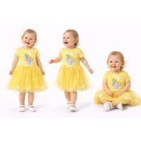 2-3-4 Yaş Şirinler Baskılı Tütü Elbise