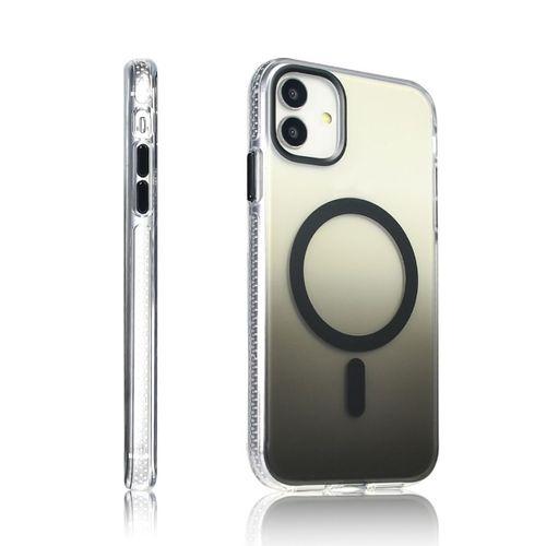 Apple iPhone 11 Kılıf M-safe Şarj Özellikli Transparan Renk Geçişli Zore Toros Kapak