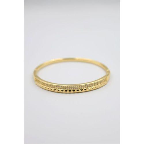 Taşlı Vip Bilezik - Altın