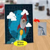 Uzaya Fırlatılan Roket 99 Parça Puzzle Yapboz Tablo-2147507761
