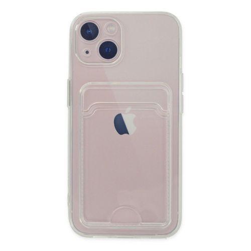 Newface iPhone 14 Kılıf Kart Şeffaf Silikon - Şeffaf