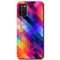 MRCİLETİSİM Samsung Galaxy A02s Kılıf Baskılı Kapak - Multi Oblique +Tam Ekran Koruyucu