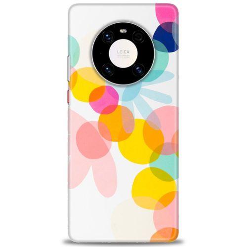 Huawei Mate 40 Pro Kılıf HD Baskılı Kılıf - Color Flowers + Tam Ekran Koruyucu