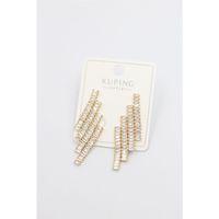 Baget Taşlı Küpe - Altın