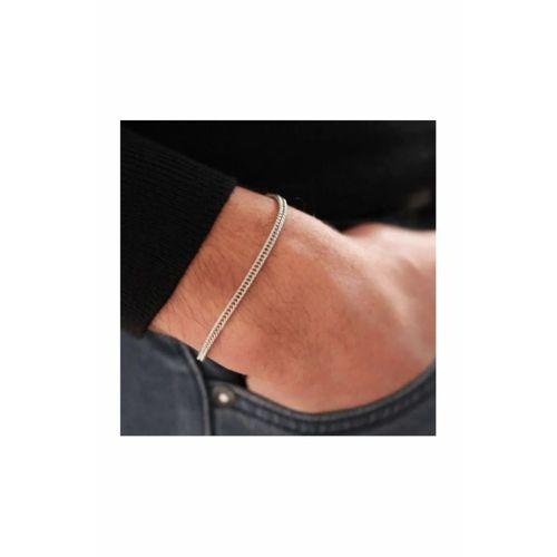 Unisex Tilki Kuyruğu Gümüş Renk Alaşım Erkek Bileklik Künye SNJ-012