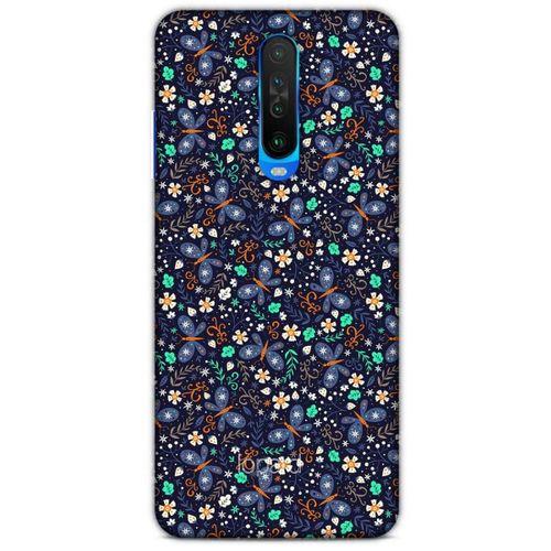 Xiaomi Redmi K30 Kılıf Kelebek Etkisi (8) Baskılı Kılıf Turkuaz Beyaz