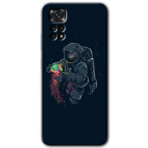 Redmi Note 11 5G Global Kılıf HD Desen Baskılı Arka Kapak - Astronot Kıyafeti + Kırılmaz Cam
