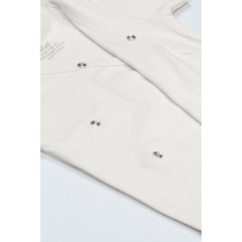 Bistyle Bistyle Organik Natural Basic Style Kruvaze Uzun Kol Body BS17102 Ekru