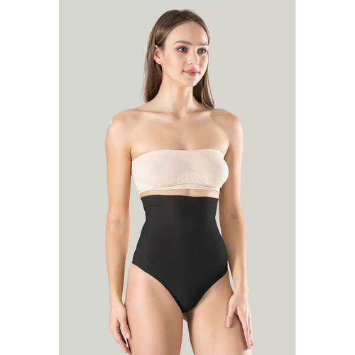 Kadın Ten Dikişsiz Eksta Yüksek Bel Silikon. Mideli String 1 Beden Inceltici Külot Korse