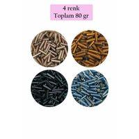 Uzun Boru Kesme Boncuk Çap 2mm Uzunluk 10 mm - 4 Renk - Toplam 80 Gram - BNC426