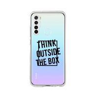 Redmi Note 8 Think Outside The Box Desenli Premium Şeffaf Silikon Kılıf