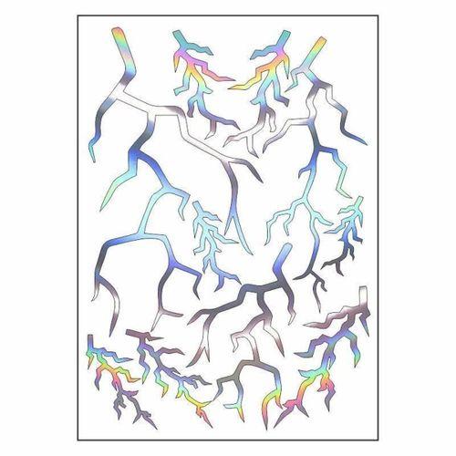 SEVGENT A4 Sticker 128 Tek Paket Çoklu Şimşek Hologram