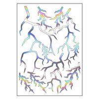 SEVGENT A4 Sticker 128 Tek Paket Çoklu Şimşek Hologram