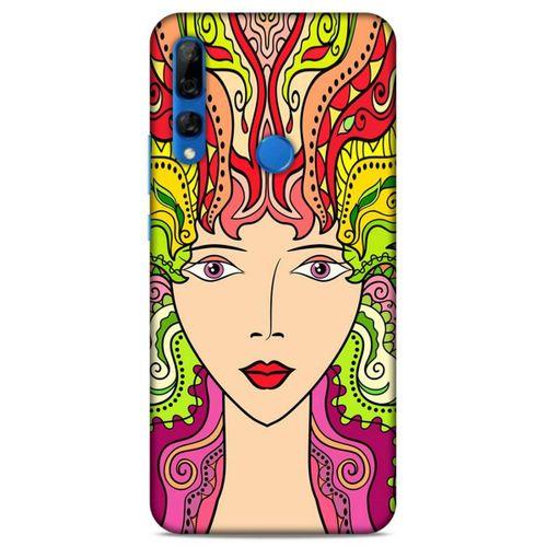 Lopard Huawei Y9 Prime 2019 Uyumlu Kılıf Sürreal Yüzler ♀ (42) Rugged Armor Kılıf Desenli
