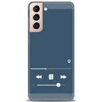 Samsung Galaxy S21 Kılıf HD Baskılı Kılıf - Müzik Çalar + Tam Ekran Koruyucu