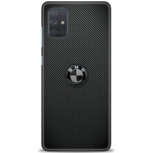 Samsung Galaxy A71 Kılıf HD Baskılı Kılıf - Bmw Siyah + Tam Ekran Koruyucu