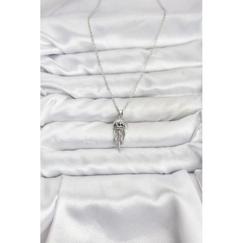 316L Çelik Zincir Gümüş Renk Deniz Anası Model Zirkon Taşlı Kadın Kolye