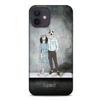 Apple iPhone 12 Kılıf FunnyMaX (46) Core Armor Kılıf Antrasit Köpek