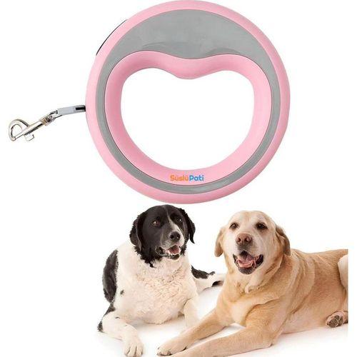 Süslüpati Otomatik Köpek Gezdirme Tasması Pembe 2.5 Metre