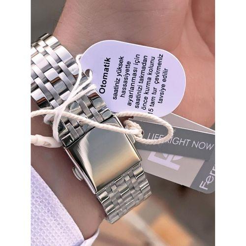 Ferrucci Otomatik Ve Kurmalı Güneş Ve Mehtap Kadranlı Çelik Kordonlu Erkek Kol Saati BFC.03606.2