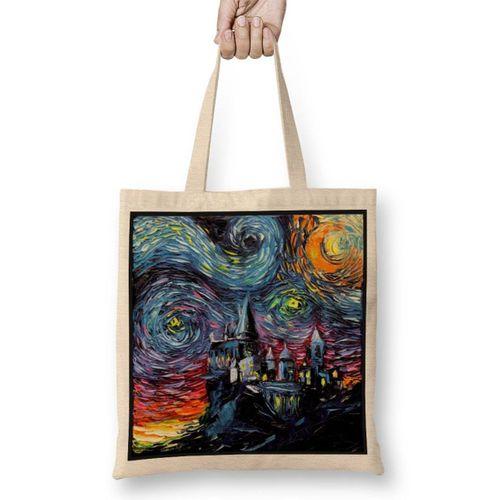 Harry Potter Van Gogh Never Saw Hogwarts Bez Çanta Uzun Saplı