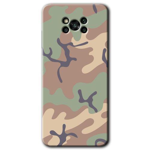 BeRa Aksesuar Poco x3 Pro Kılıf Baskılı Kapak - Kamuflaj 29 +Tam Kaplayan Mat Seramik