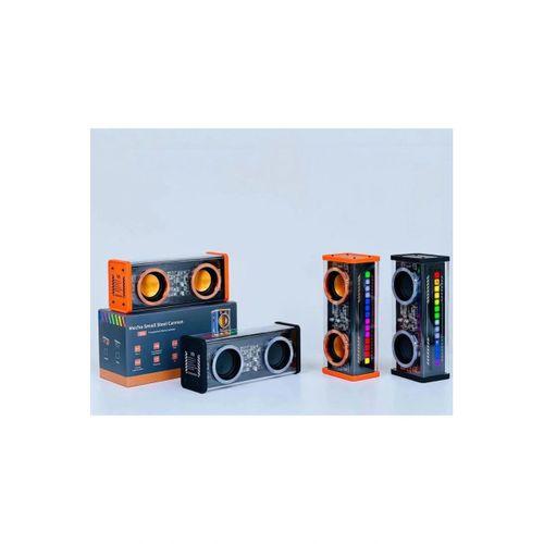 Şeffaf Mecha Müzik Tws Stereo Rgb İşıklı Hoparlör Kablosuz Bluetooth 5.0 Taşınabilir Hoparlör V9