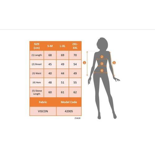 Kadın Uzun Kollu Yuvarlak Yaka Blok Renkli Yandan Düğmeli Viskon Bluz