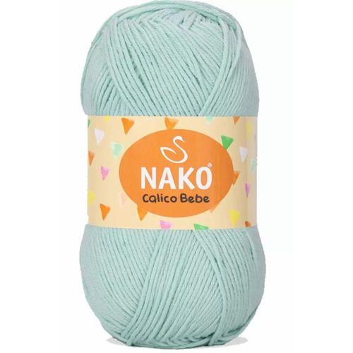 1 Adet Calico Bebe Pamuklu Bebek Ve Battaniye Örgü Ipi 13281 Su Yeşili