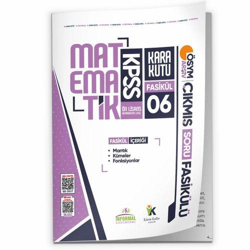 2026 KPSS Ön Lisans Matematik Kara Kutu 6 Fasikül ÖSYM Çıkmış Soru MANTIK-KÜMELER-FONKSİYONLAR