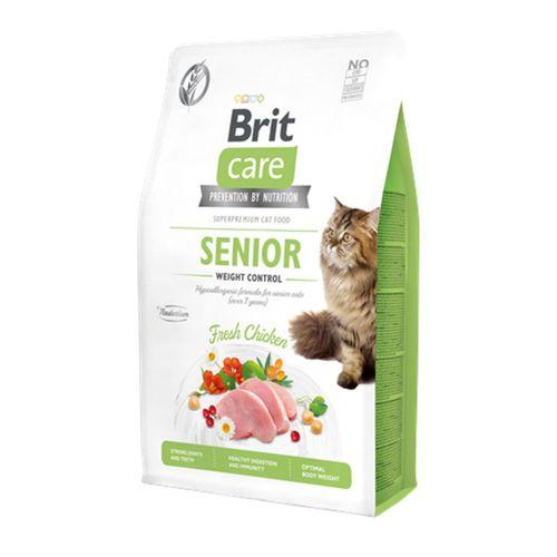 Brit Care Kilo Kontrolü İhtiyacı Olan Yaşlı Kediler İçin, Tahılsız, Hipoalerjenik, Taze Tavuk Etli Kuru Mama 2 kg