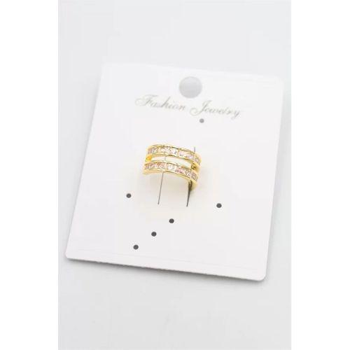 Taşlı Kıkırdak Küpe - Altın