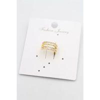 Taşlı Kıkırdak Küpe - Altın