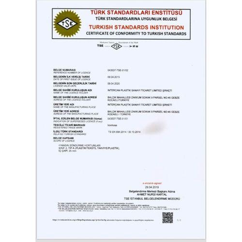 Su Motoru örgülü Bahçe Hortumu 1 ”inç su dinamosu iç çapı 25 mm
