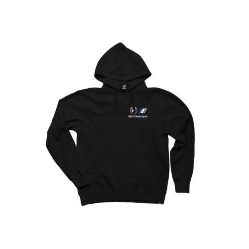 BMW New Logo Motorsports Siyah Kapşonlu Sweatshirt Hoodie
