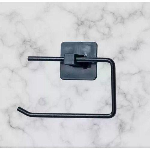 Zhltools Kendiliğinden Yapışkanlı Siyah Paslanmaz Metal Kapaksız Tuvalet Kağıtlığı Aparatı