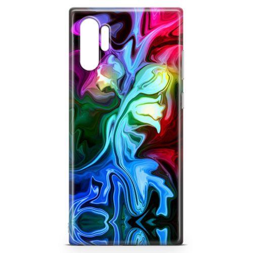 Samsung Galaxy Note 10 Plus Kılıf Psikedelik Suluboya Arka Kapak Koruma Desenli Full Koruyucu