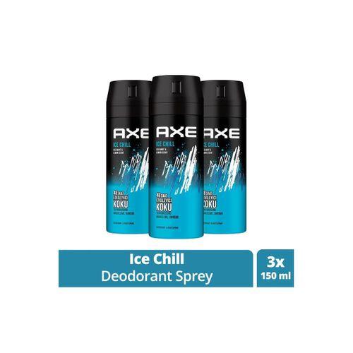 3 Adet Axe Ice Chill Erkek Deodorant Sprey 150 ml
