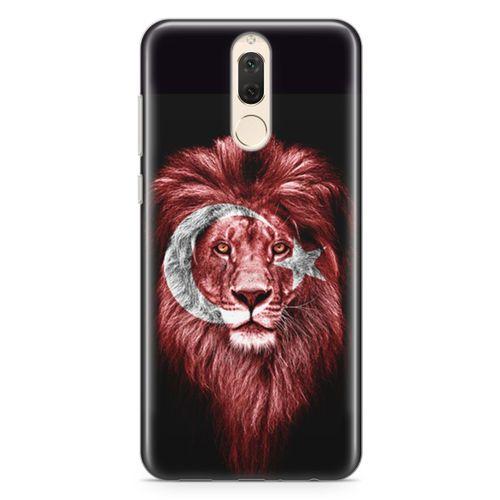 Huawei Mate 10 Lite Kılıf Aslan Türk Arka Kapak Koruma Desenli Full Koruyucu
