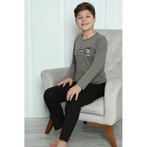 Erkek Çocuk Penye Pijama Takım Vizon