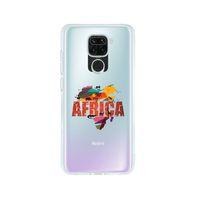 Redmi Note 9 Afrika Tasarımlı Premium Şeffaf Silikon Kılıf