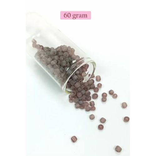Dökme Cam Kum Boncuk Büyük Boy (6/0) 4 mm - 60 Gram - Şeffaf Gri - BNC141