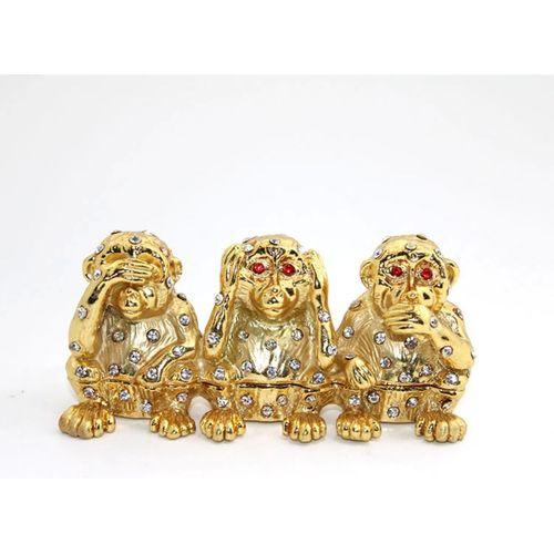 Swaroski Taşlı 3'lü Maymun Seti