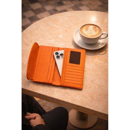 Hakiki Deri Mıknatıslı Kart Ve Telefon Bölmeli Unisex Cüzdan VS.BLKT.0934