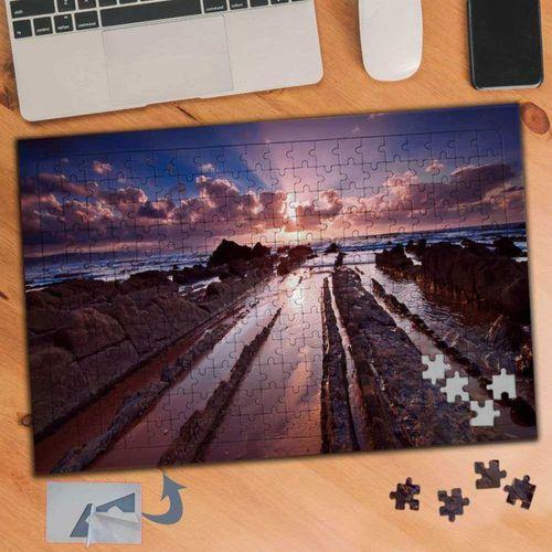Pembe Gökyüzü, Çekilmiş Sular 240 Parça Puzzle Yapboz Tablo-712