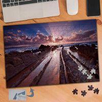 Pembe Gökyüzü, Çekilmiş Sular 240 Parça Puzzle Yapboz Tablo-712