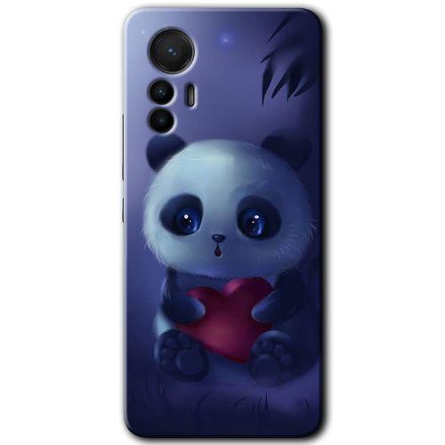 Potkal Hediye Fabrikası Xiaomi Mi 12 Lite HD Baskılı Kılıf + 9D Tam Ekran Koruyucu - Bebek Panda